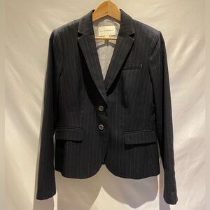 Banana Republic Charcoal Striped Wool-Blend Blazer, size 12